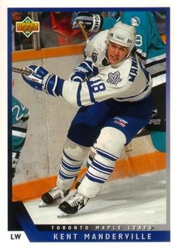 #420 Kent Manderville - Toronto Maple Leafs - 1993-94 Upper Deck Hockey