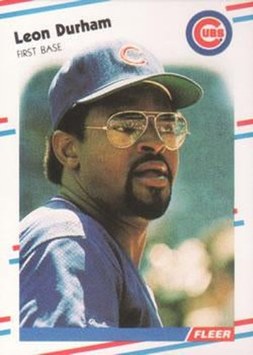 #420 Leon Durham - Chicago Cubs - 1988 Fleer Baseball