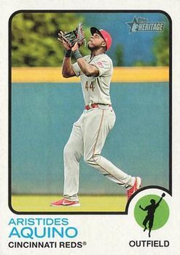 #420 Aristides Aquino - Cincinnati Reds - 2022 Topps Heritage Baseball