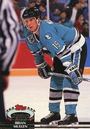 #420 Brian Mullen - San Jose Sharks - 1992-93 Stadium Club Hockey