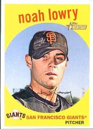 #420 Noah Lowry - San Francisco Giants - 2008 Topps Heritage Baseball