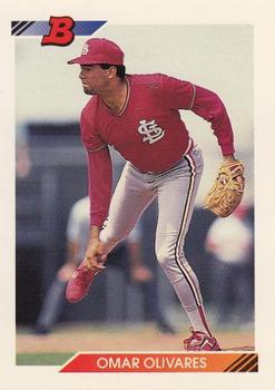 #420 Omar Olivares - St. Louis Cardinals - 1992 Bowman Baseball