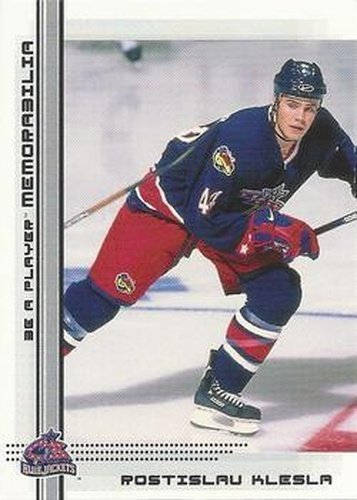 #420 Rostislav Klesla - Columbus Blue Jackets - 2000-01 Be a Player Memorabilia Hockey