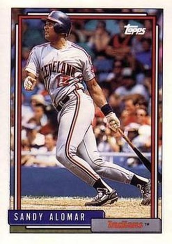 #420 Sandy Alomar - Cleveland Indians - 1992 Topps Baseball