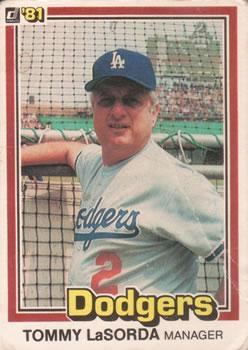 #420 Tommy Lasorda - Los Angeles Dodgers - 1981 Donruss Baseball