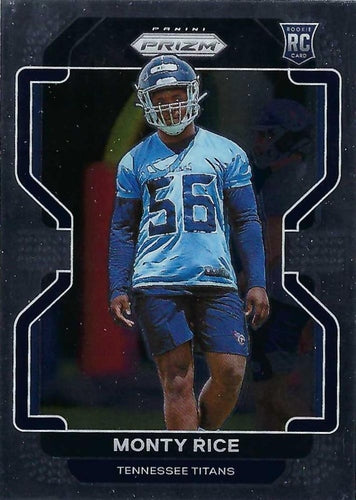 #420 Monty Rice - Tennessee Titans - 2021 Panini Prizm Football