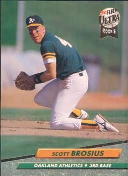 #420 Scott Brosius - Oakland Athletics - 1992 Ultra Baseball