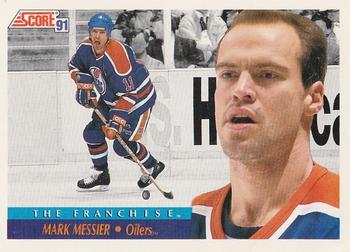 #420 Mark Messier - Edmonton Oilers - 1991-92 Score American Hockey