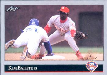#421 Kim Batiste - Philadelphia Phillies - 1992 Leaf Baseball