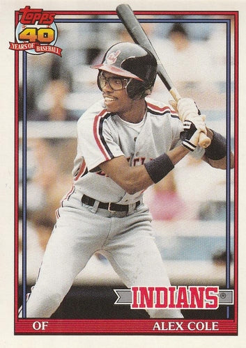 #421 Alex Cole - Cleveland Indians - 1991 O-Pee-Chee Baseball