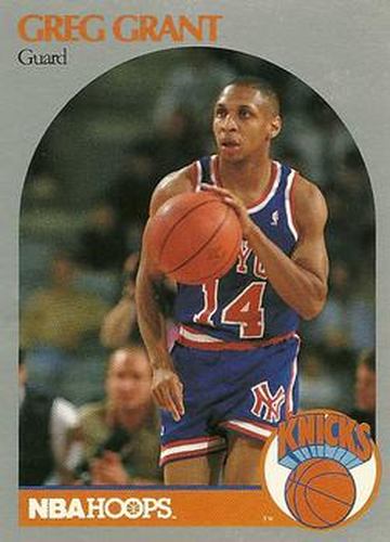 #421 Greg Grant - New York Knicks - 1990-91 Hoops Basketball
