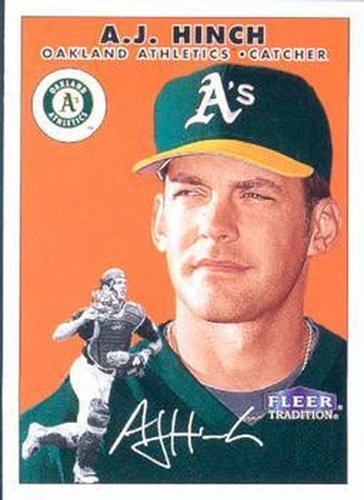 #421 A.J. Hinch - Oakland Athletics - 2000 Fleer Tradition Baseball