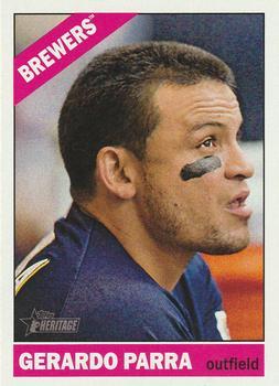 #421 Gerardo Parra - Milwaukee Brewers - 2015 Topps Heritage Baseball