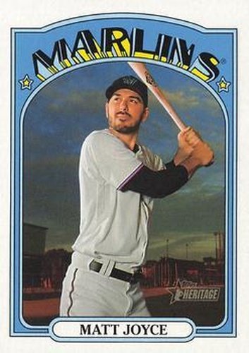 #421 Matt Joyce - Miami Marlins - 2021 Topps Heritage Baseball