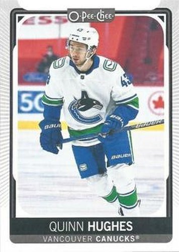 #421 Quinn Hughes - Vancouver Canucks - 2021-22 O-Pee-Chee Hockey