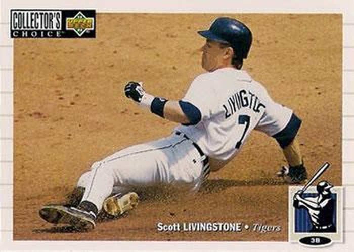 #421 Scott Livingstone - Detroit Tigers - 1994 Collector's Choice Baseball
