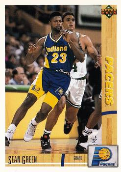 #421 Sean Green - Indiana Pacers - 1991-92 Upper Deck Basketball