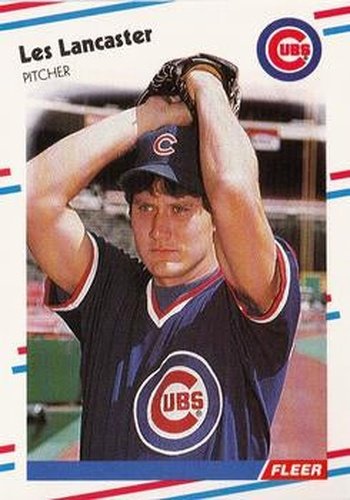 #421 Les Lancaster - Chicago Cubs - 1988 Fleer Baseball