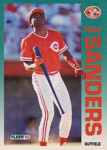 #421 Reggie Sanders - Cincinnati Reds - 1992 Fleer Baseball