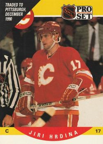 #421 Jiri Hrdina - Calgary Flames - 1990-91 Pro Set Hockey