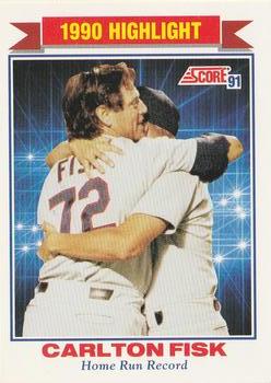 #421 Carlton Fisk - Chicago White Sox - 1991 Score Baseball