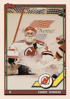 #422 Chris Terreri - New Jersey Devils - 1991-92 Topps Hockey