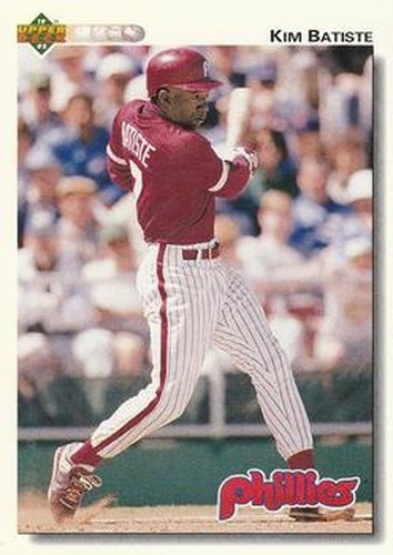 #422 Kim Batiste - Philadelphia Phillies - 1992 Upper Deck Baseball