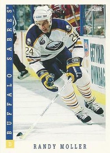 #422 Randy Moller - Buffalo Sabres - 1993-94 Score Canadian Hockey