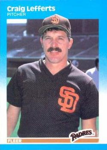 #422 Craig Lefferts - San Diego Padres - 1987 Fleer Baseball