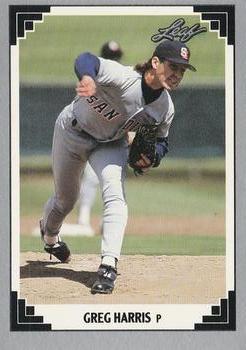 #422 Greg Harris - San Diego Padres - 1991 Leaf Baseball