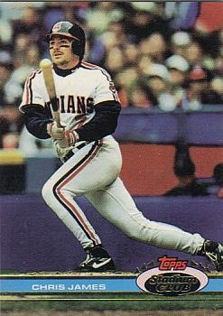 #422 Chris James - Cleveland Indians - 1991 Stadium Club Baseball