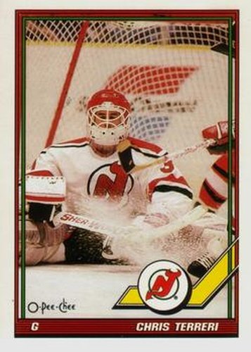 #422 Chris Terreri - New Jersey Devils - 1991-92 O-Pee-Chee Hockey