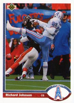#422 Richard Johnson - Houston Oilers - 1991 Upper Deck Football