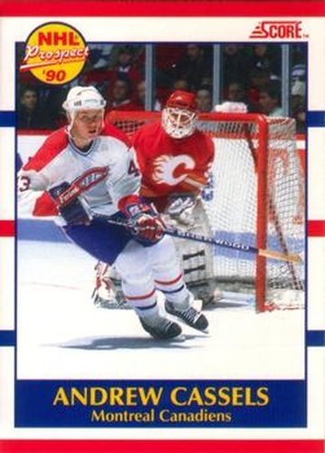 #422 Andrew Cassels - Montreal Canadiens - 1990-91 Score Canadian Hockey
