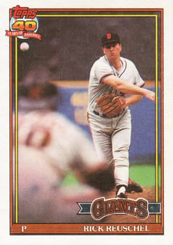 #422 Rick Reuschel - San Francisco Giants - 1991 Topps Baseball
