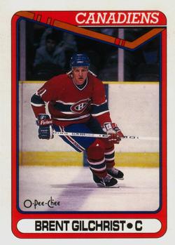 #422 Brent Gilchrist - Montreal Canadiens - 1990-91 O-Pee-Chee Hockey