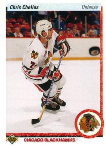 #422 Chris Chelios - Chicago Blackhawks - 1990-91 Upper Deck Hockey