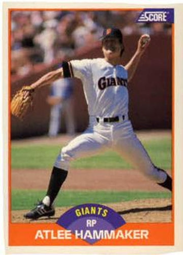 #422 Atlee Hammaker - San Francisco Giants - 1989 Score Baseball