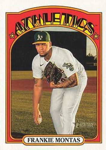 #422 Frankie Montas - Oakland Athletics - 2021 Topps Heritage Baseball