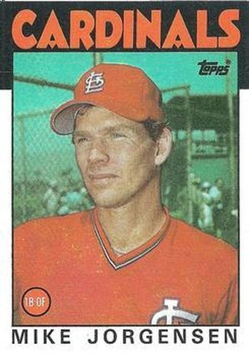 #422 Mike Jorgensen - St. Louis Cardinals - 1986 Topps Baseball