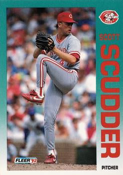 #422 Scott Scudder - Cincinnati Reds - 1992 Fleer Baseball