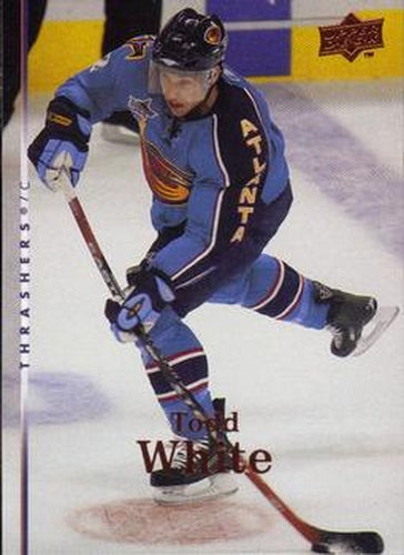 #422 Todd White - Atlanta Thrashers - 2007-08 Upper Deck Hockey