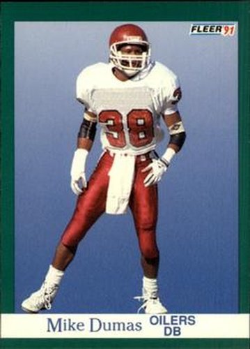 #422 Mike Dumas - Houston Oilers - 1991 Fleer Football