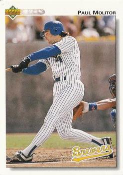 #423 Paul Molitor - Milwaukee Brewers - 1992 Upper Deck Baseball