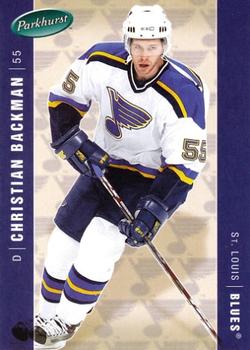 #423 Christian Backman - St. Louis Blues - 2005-06 Parkhurst Hockey