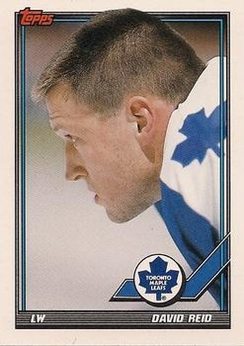 #423 David Reid - Toronto Maple Leafs - 1991-92 Topps Hockey