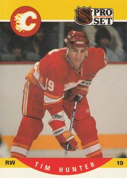 #423 Tim Hunter - Calgary Flames - 1990-91 Pro Set Hockey