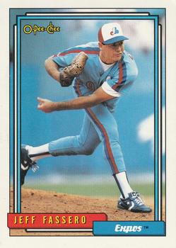 #423 Jeff Fassero - Montreal Expos - 1992 O-Pee-Chee Baseball