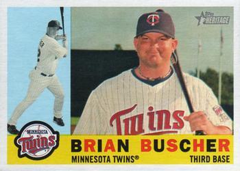 #423 Brian Buscher - Minnesota Twins - 2009 Topps Heritage Baseball