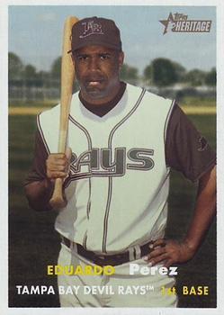 #423 Eduardo Perez - Tampa Bay Devil Rays - 2006 Topps Heritage Baseball